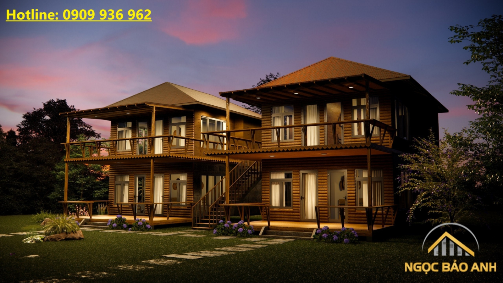 Nhà Bungalow 2 tầng