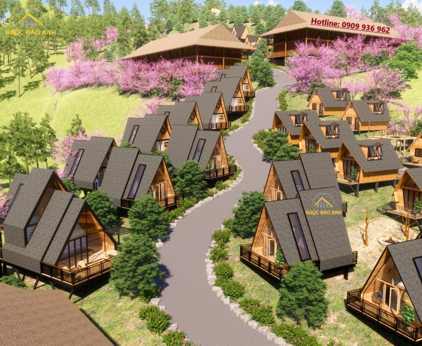 Thiết Kế Xây Dựng Resort Trên Đồi Tại Lâm Đồng