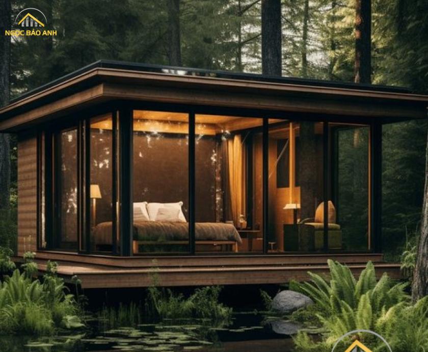 Nhà Bungalow Hiện Đại 1 Phòng Ngủ