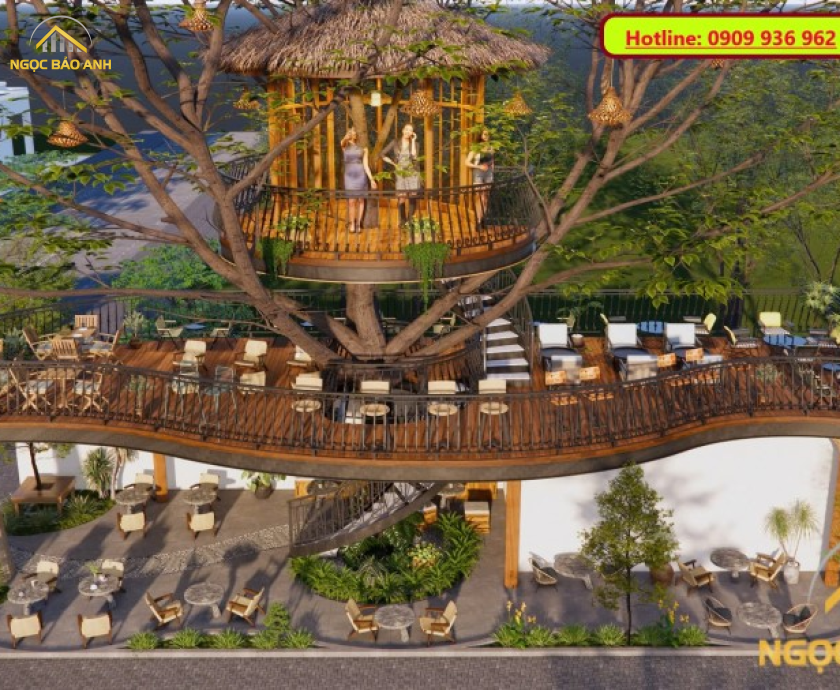 Thiết Kế Thi Công Cafe Trên Cây